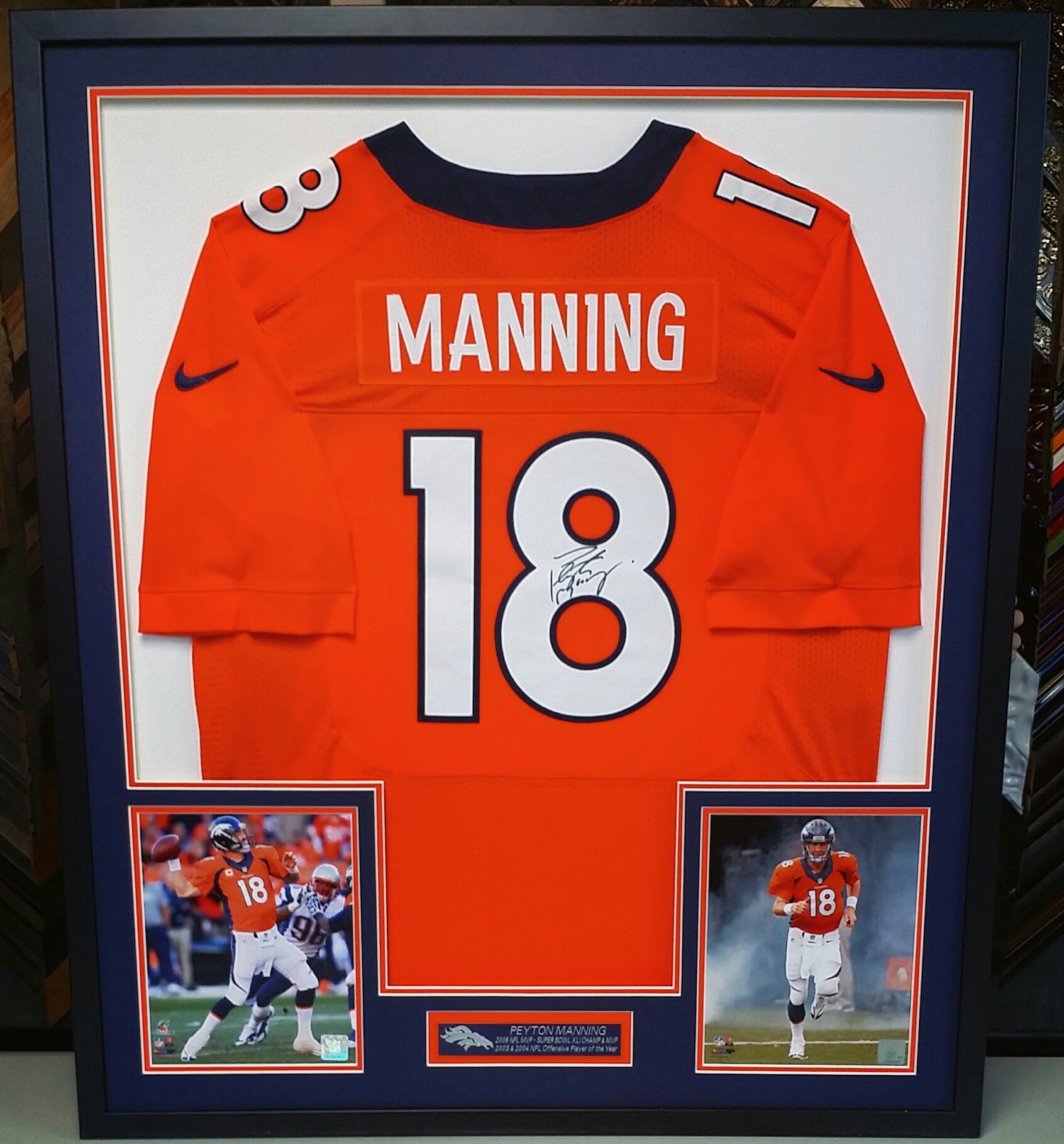 Peyton Manning Framed Denver Broncos Autographed Jersey – 5280